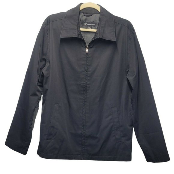 INC International Concepts Zip Up Jacket Size Medium - Black - Picture 1 of 7